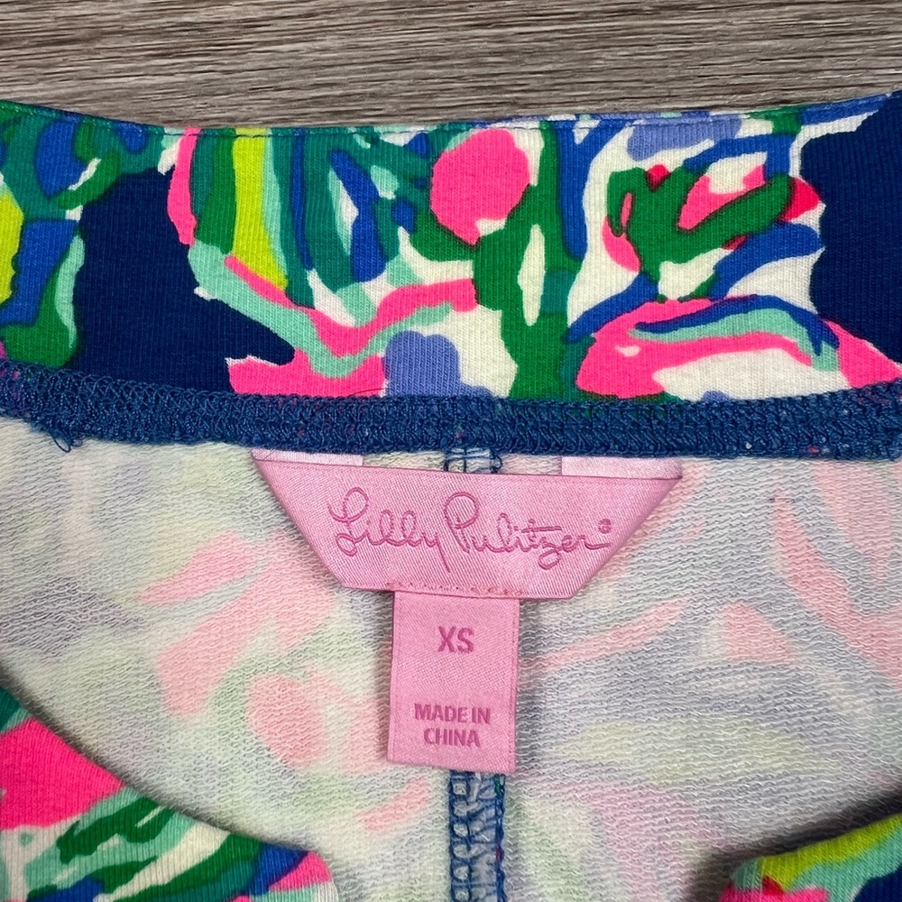 NWT $148 Lilly Pulitzer JOYCE DRESS XS INDIGO EXOTIC ESCAPADE UPF 50 Pockets - Picture 14 of 14
